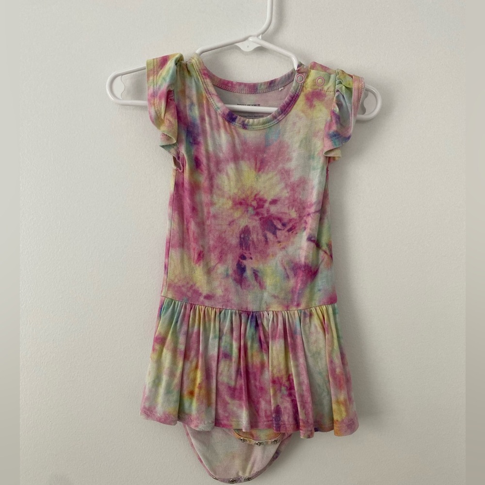 Tye dye Posh peanut skirted bodysuit 12-18